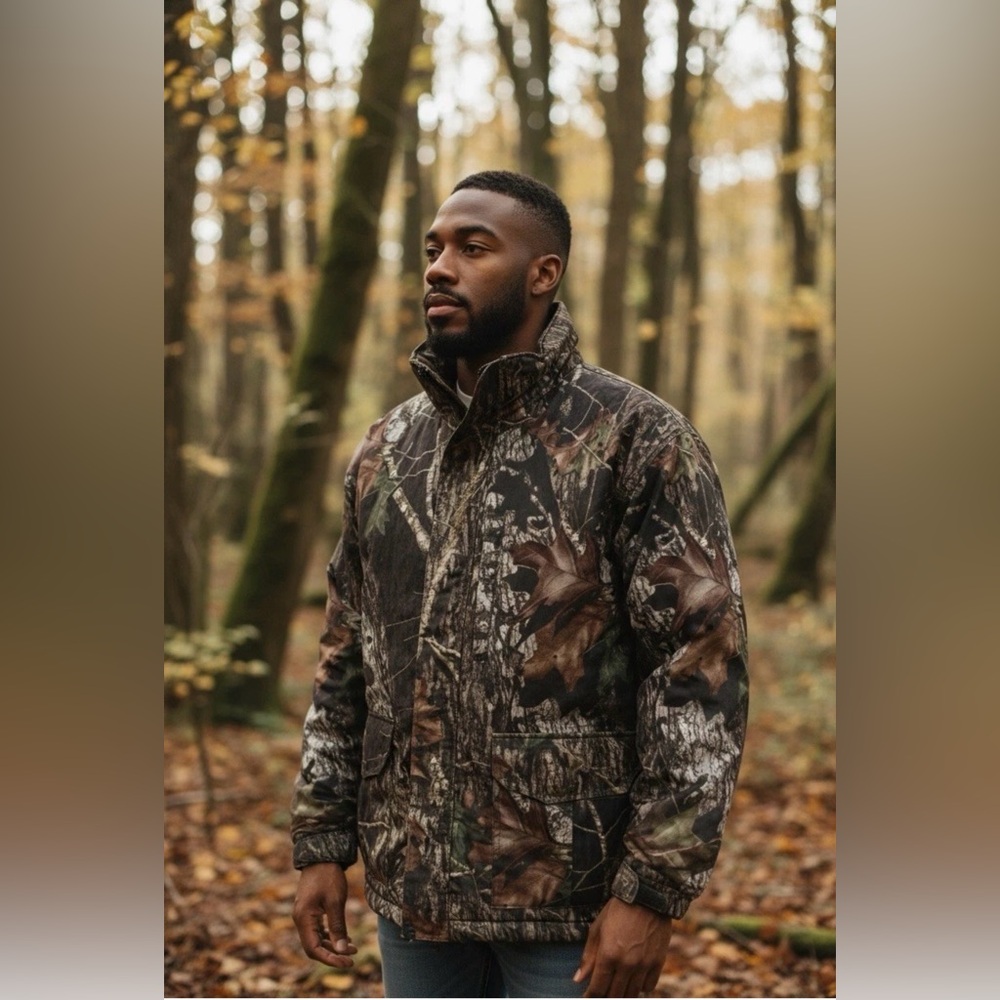 AGO All Game Outfitters Men’s Camo Coat Hunting Size XXL Zip Up